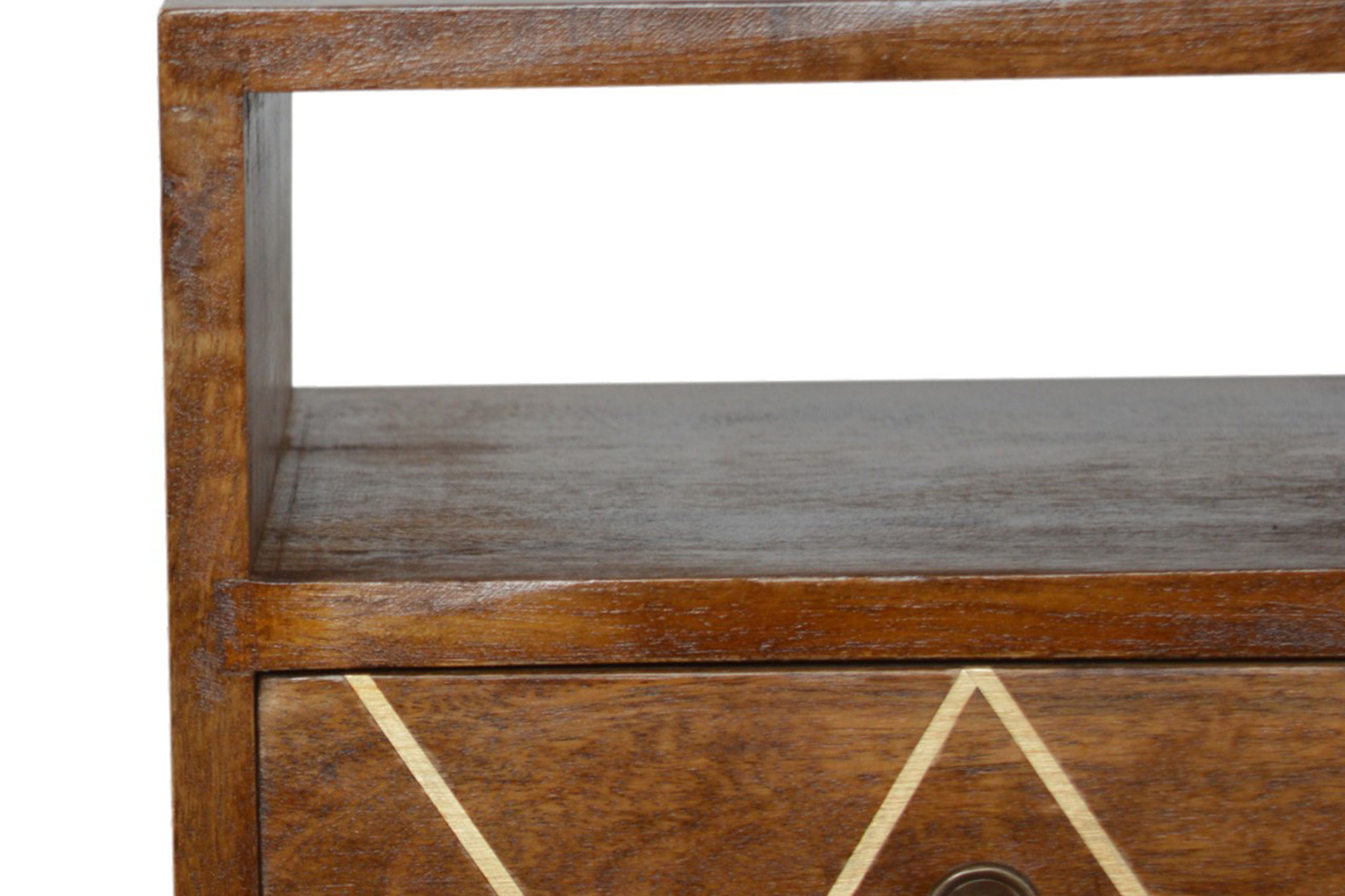 Artisan - Mini Geometric Brass Inlay Bedside