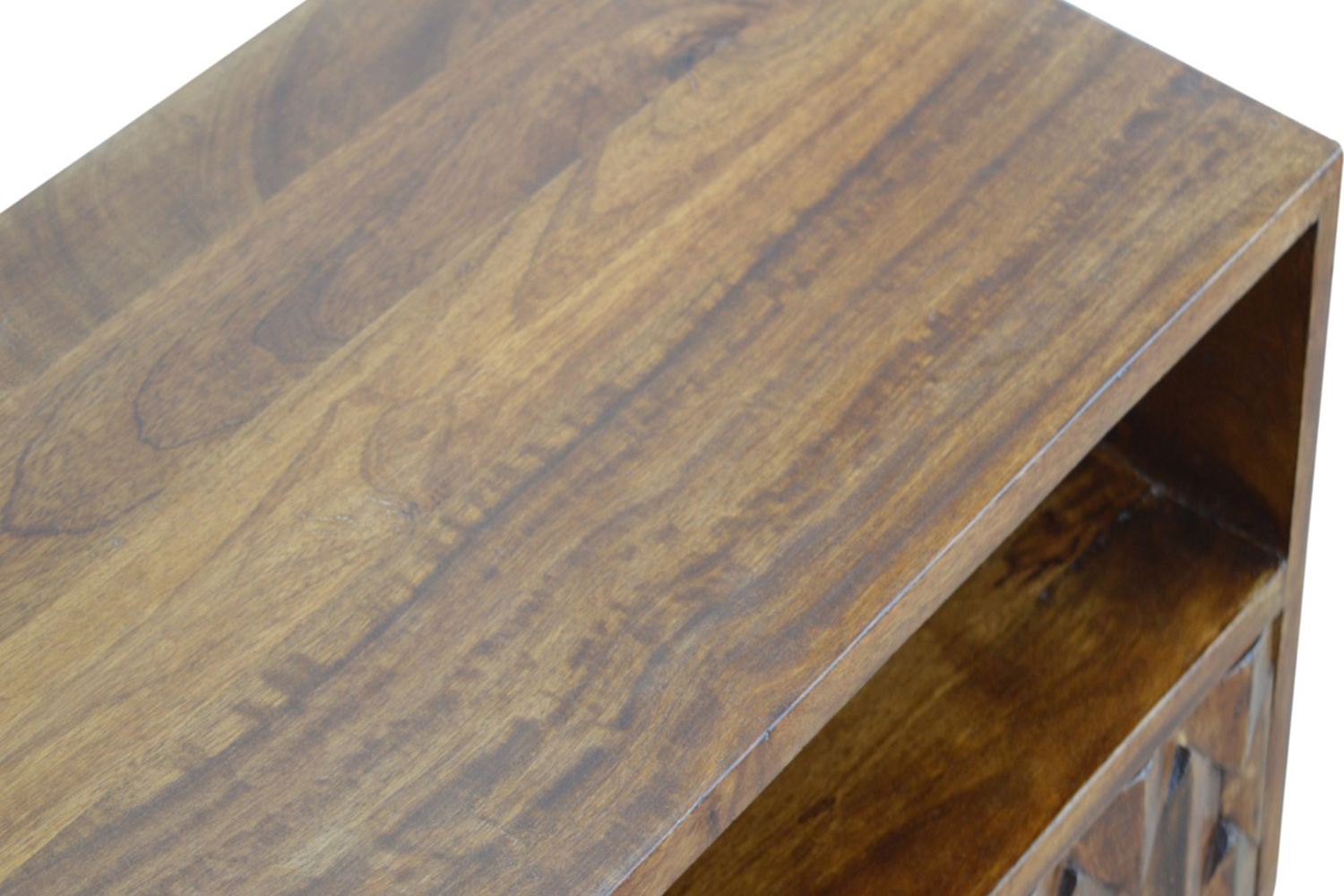 Artisan - Pineapple Carved Media Unit in Chestnut
