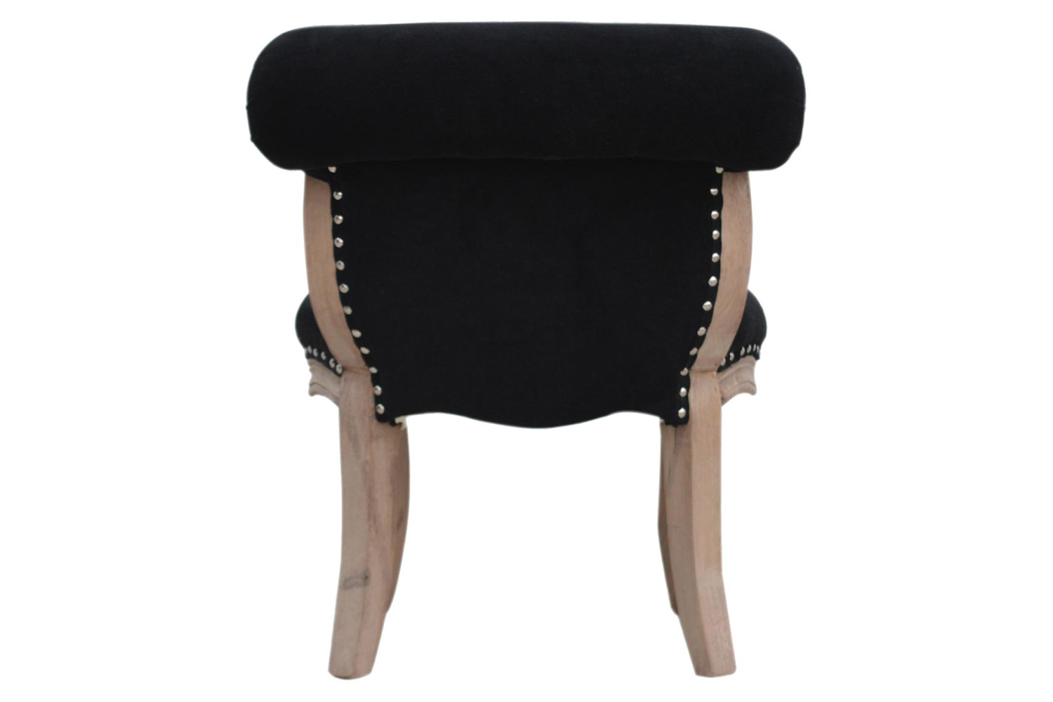 Artisan Studded Chair - Velvet, Black