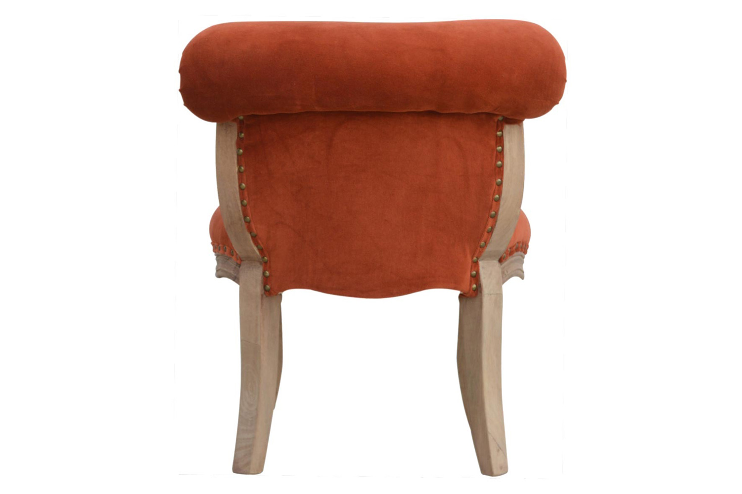 Artisan Studded Chair - Velvet, Brick Red