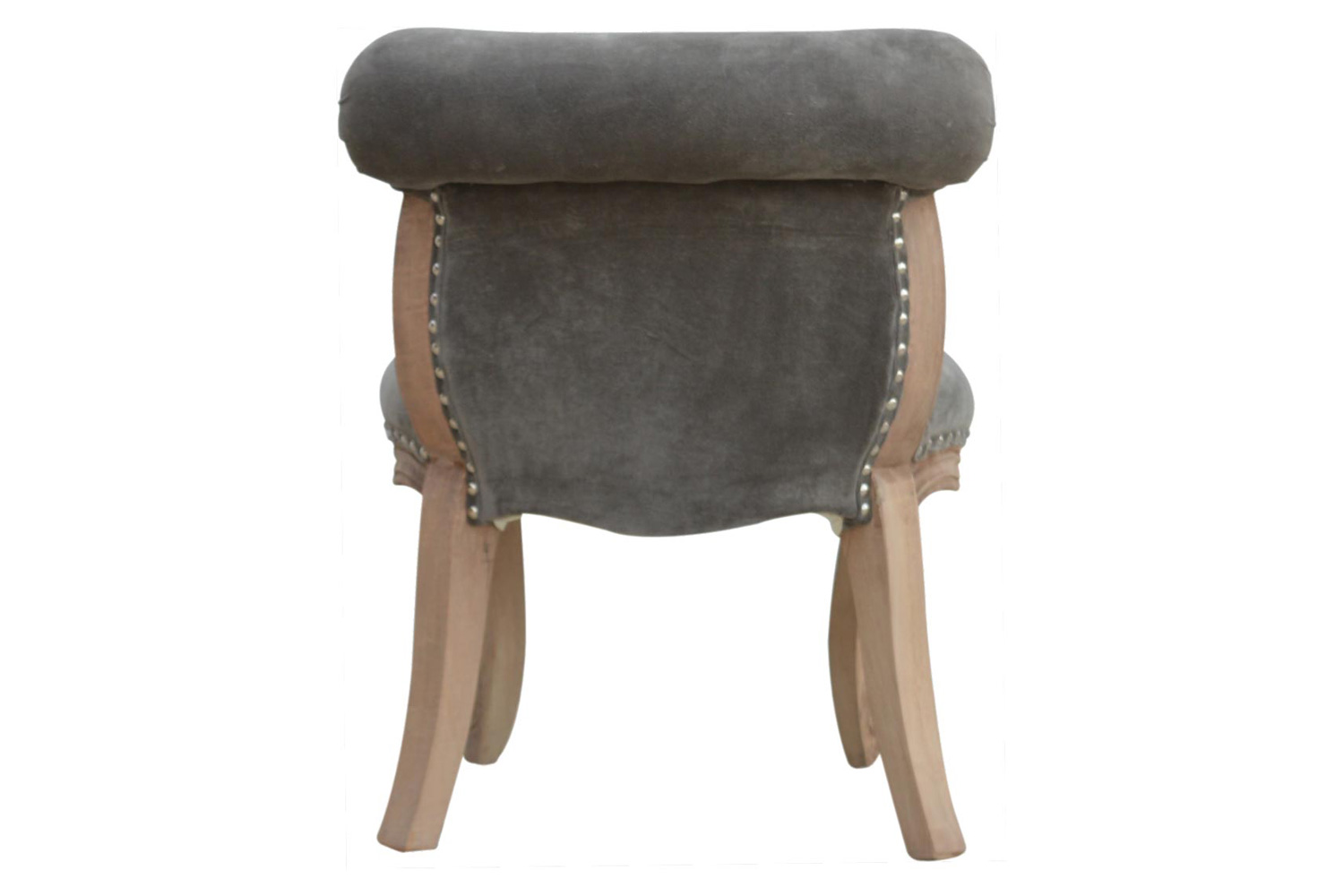 Artisan Studded Chair - Velvet, Gray