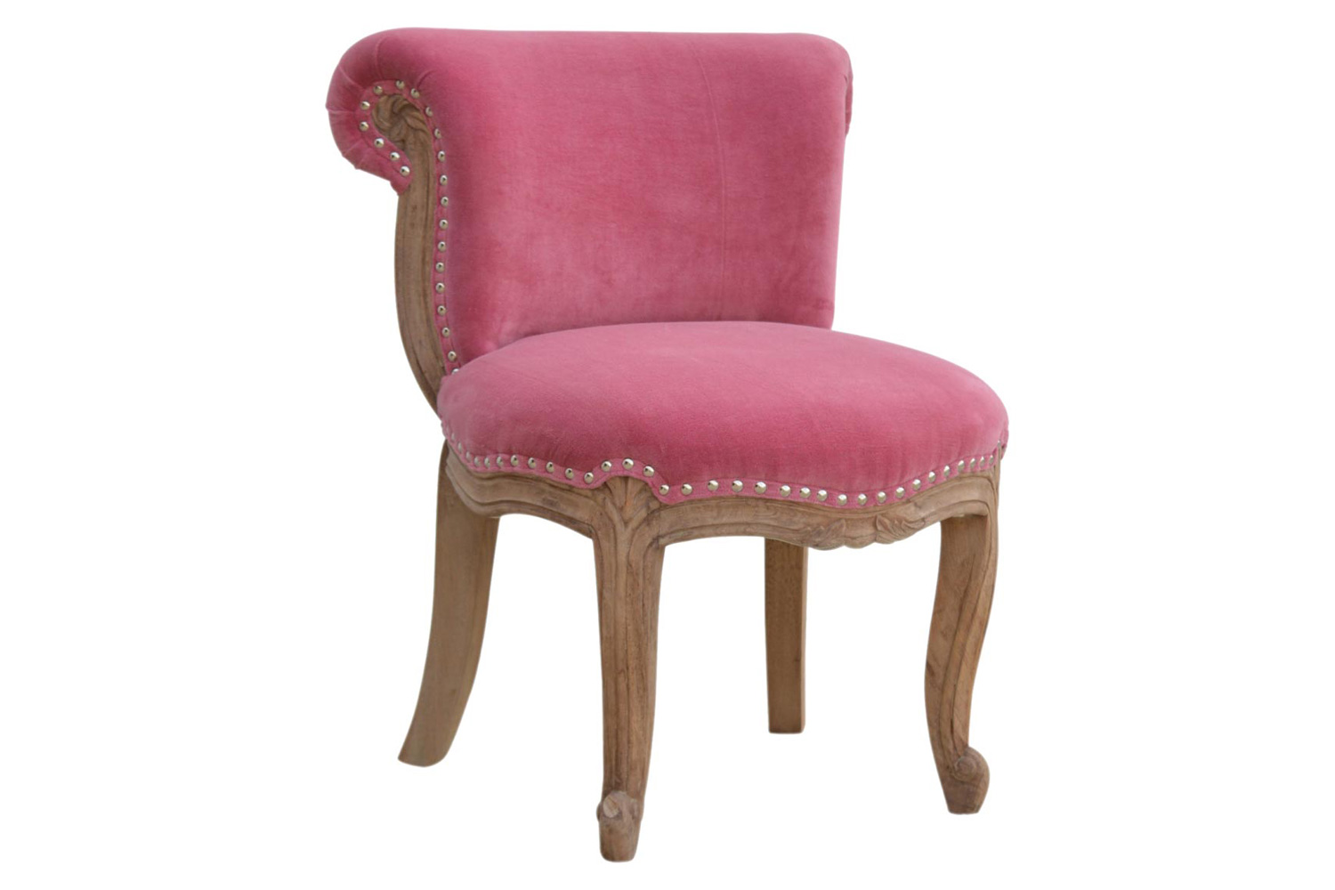 Artisan Studded Chair - Velvet, Pink