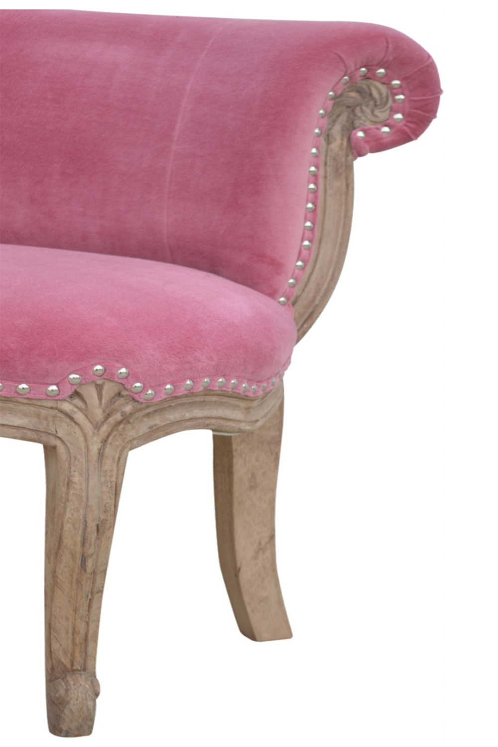 Artisan Studded Chair - Velvet, Pink