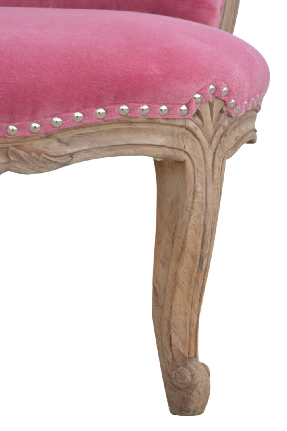 Artisan Studded Chair - Velvet, Pink