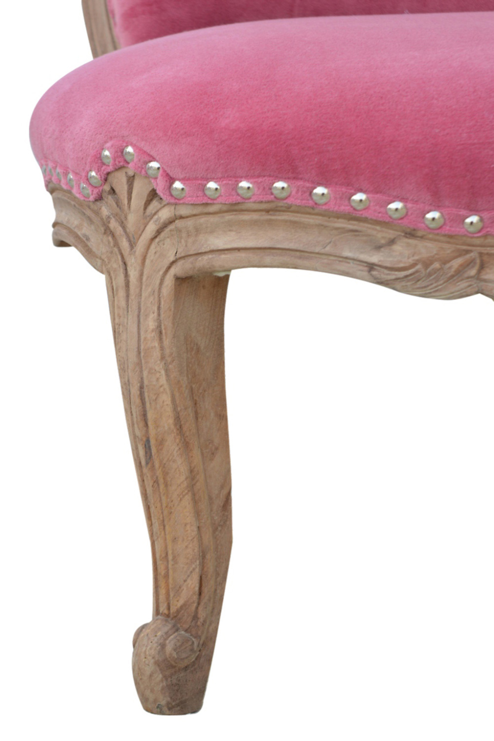 Artisan Studded Chair - Velvet, Pink