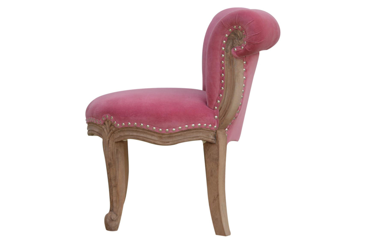 Artisan Studded Chair - Velvet, Pink