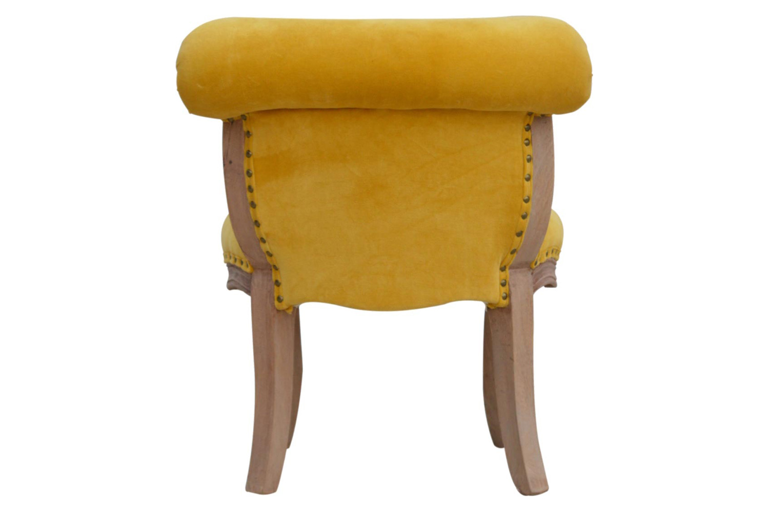 Artisan Studded Chair - Velvet, Mustard