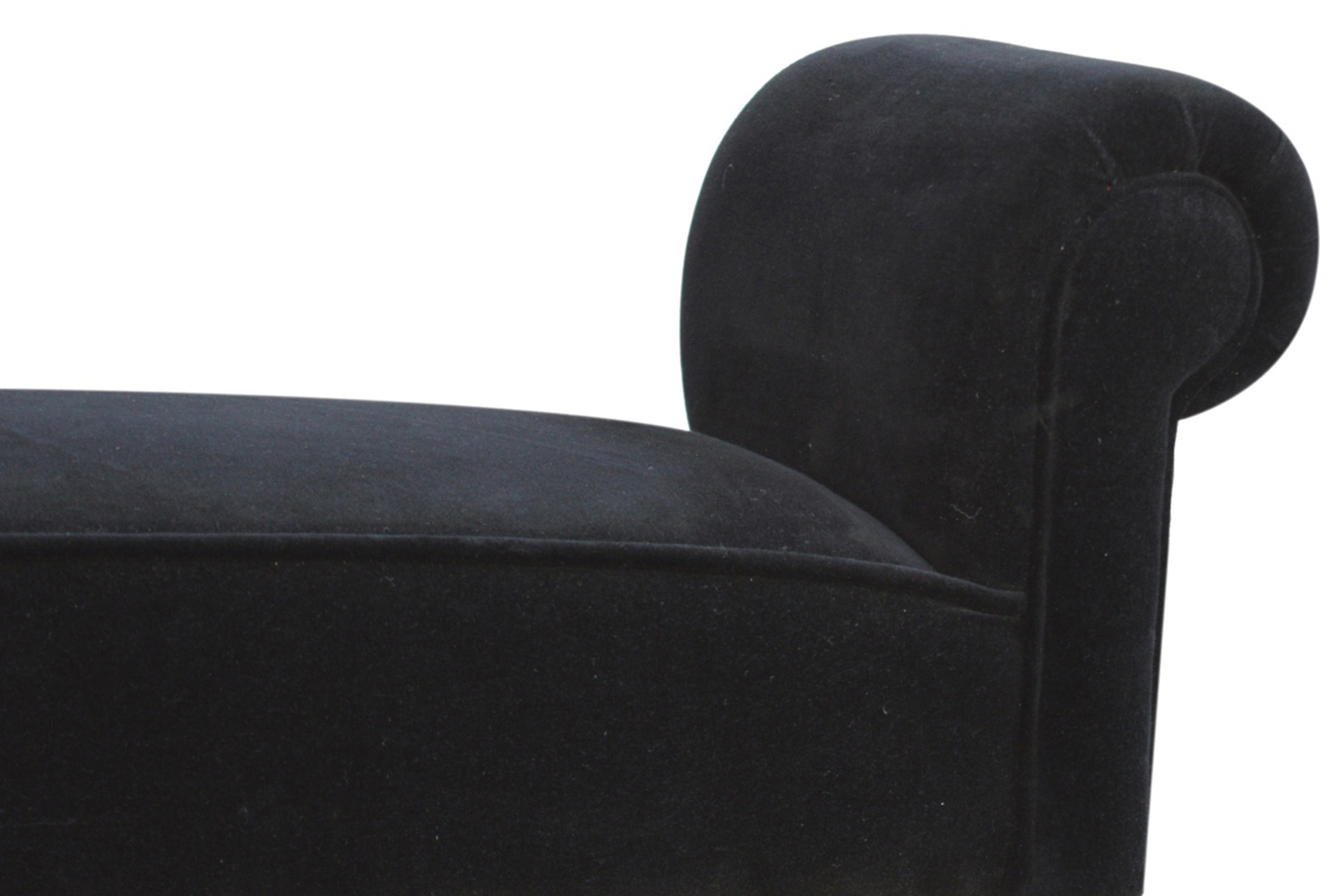 Artisan Bedroom Bench - Black, Velvet