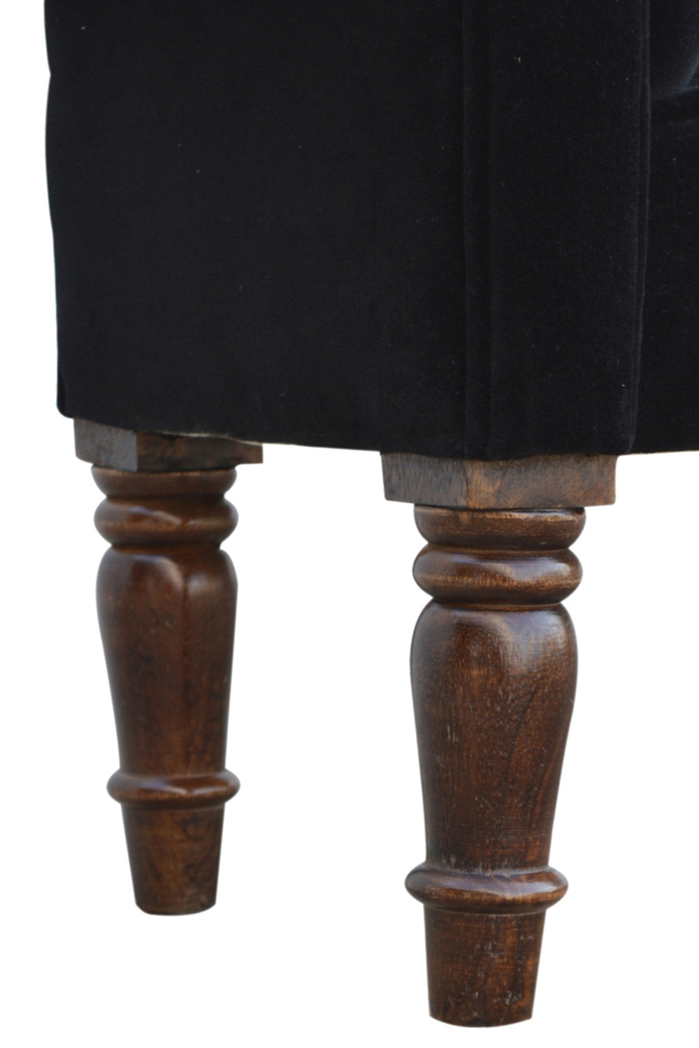Artisan Bedroom Bench - Black, Velvet