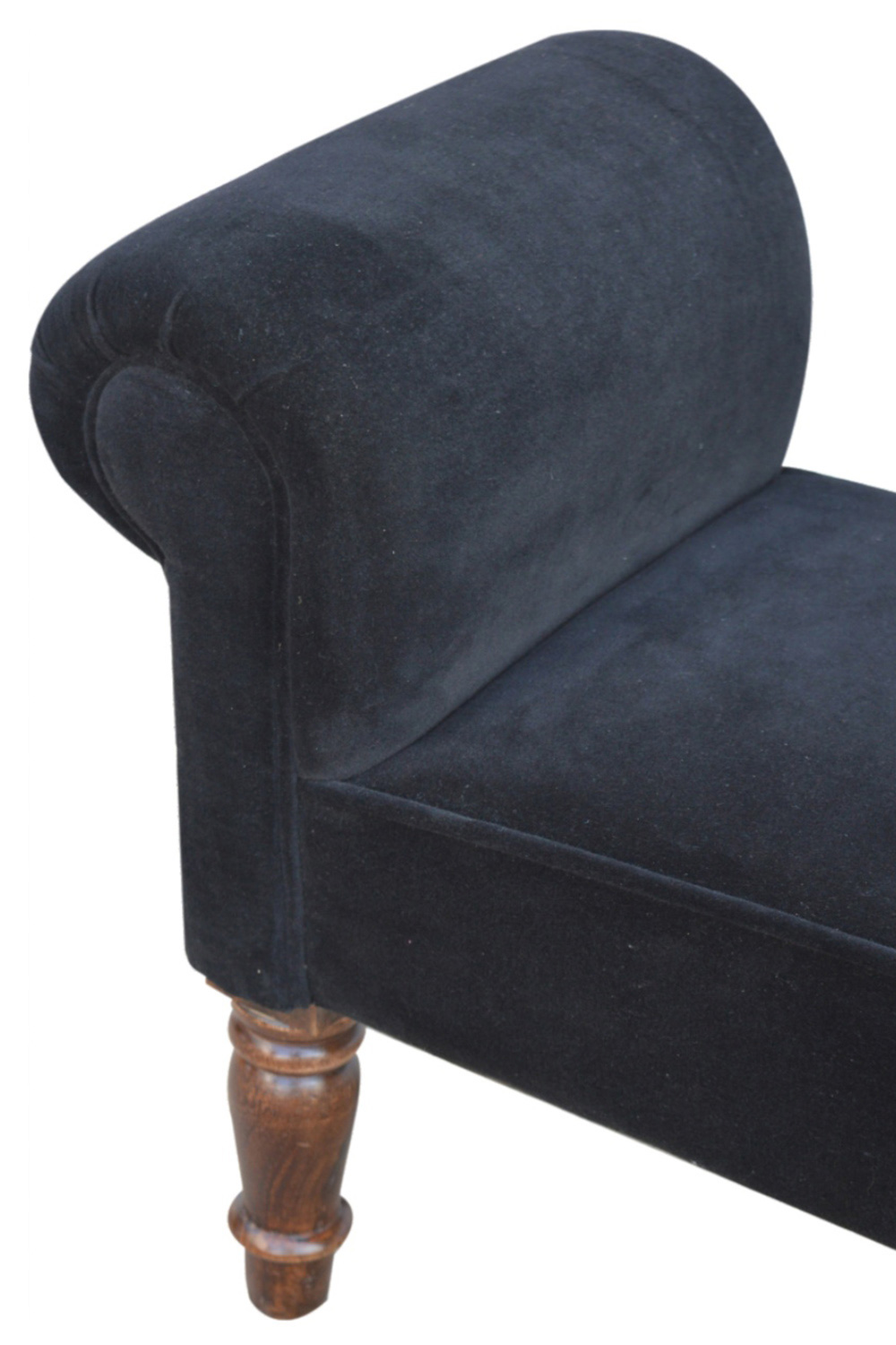 Artisan Bedroom Bench - Black, Velvet