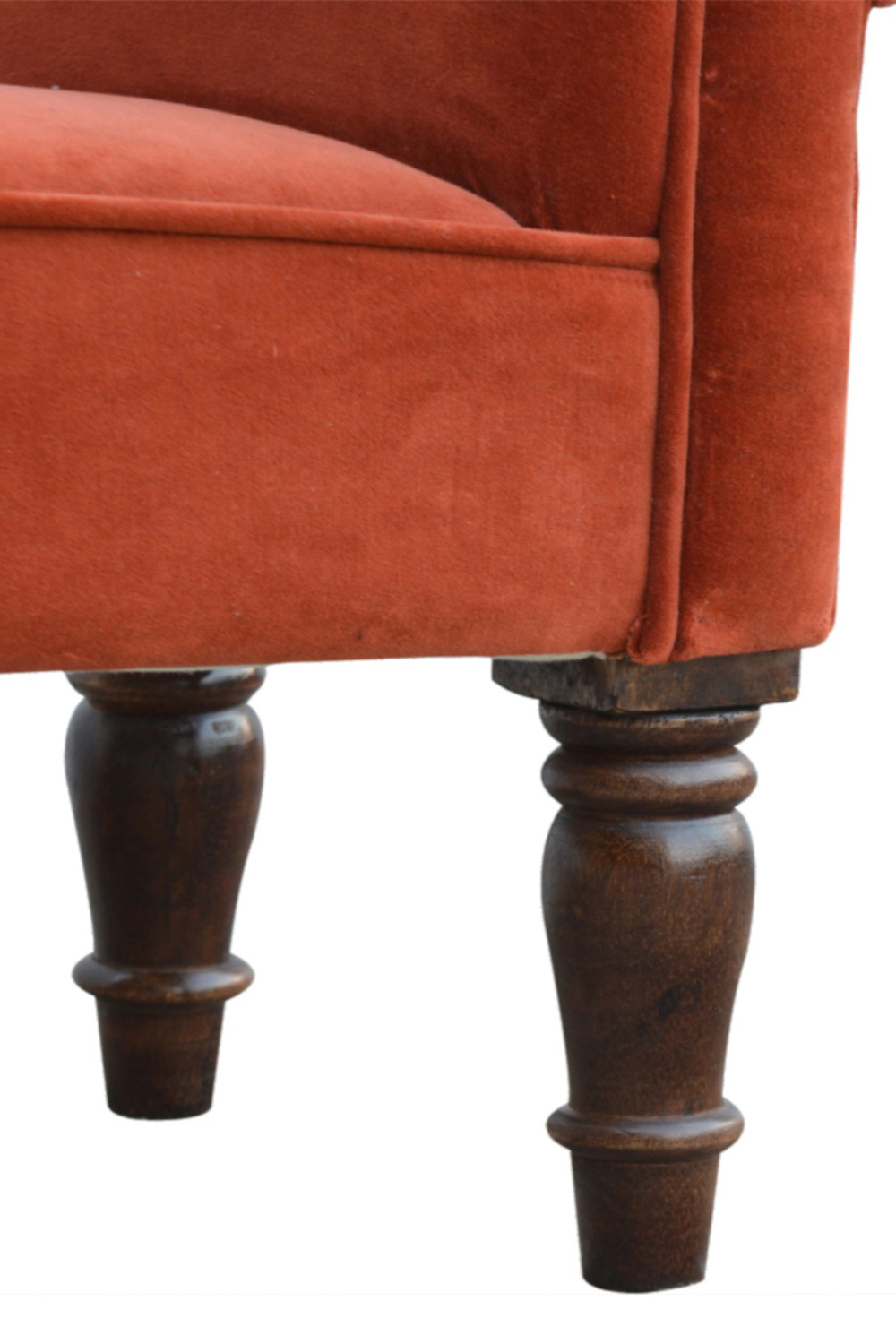 Artisan Bedroom Bench - Brick Red, Velvet
