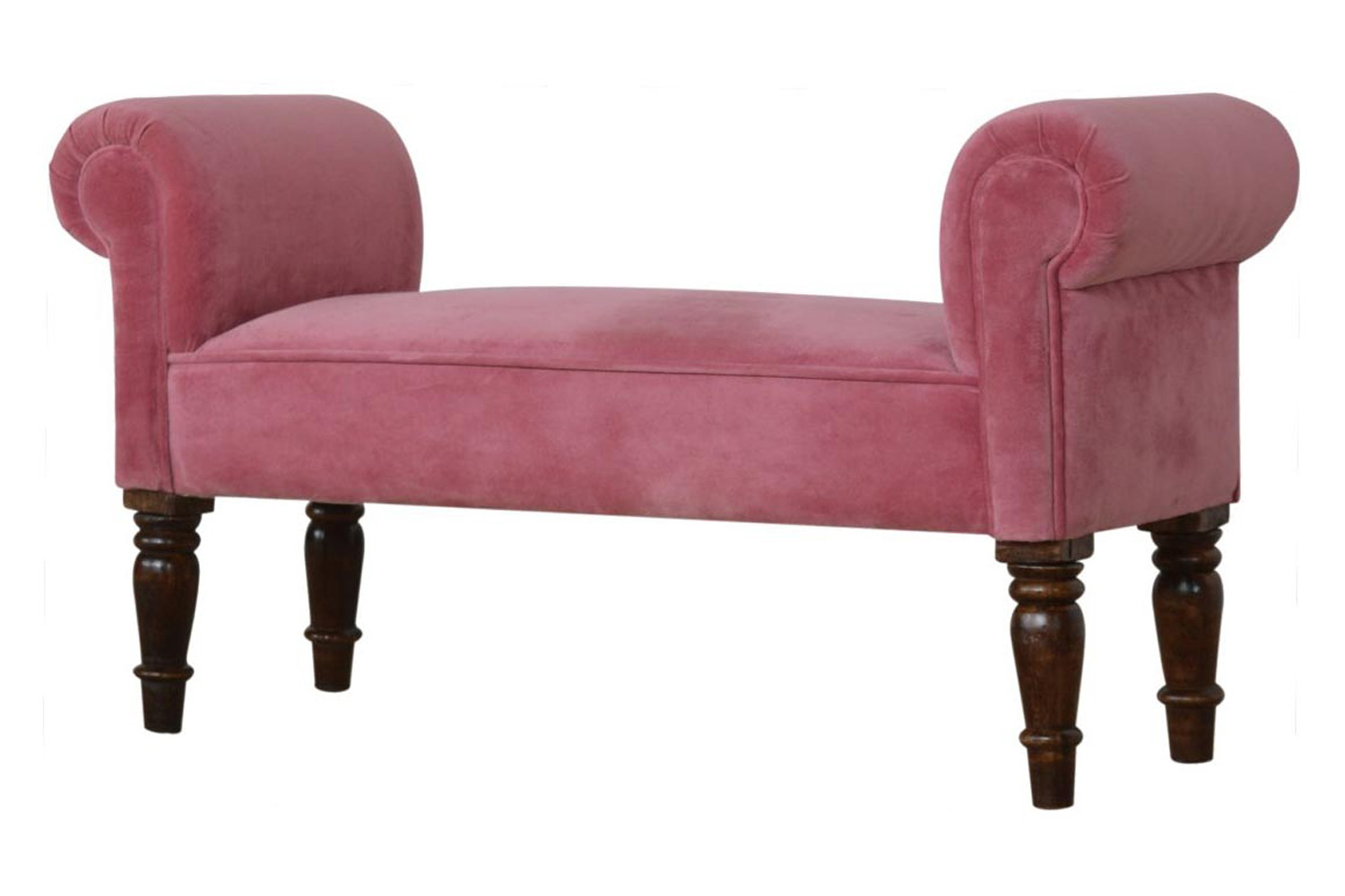 Artisan Bedroom Bench - Pink, Velvet