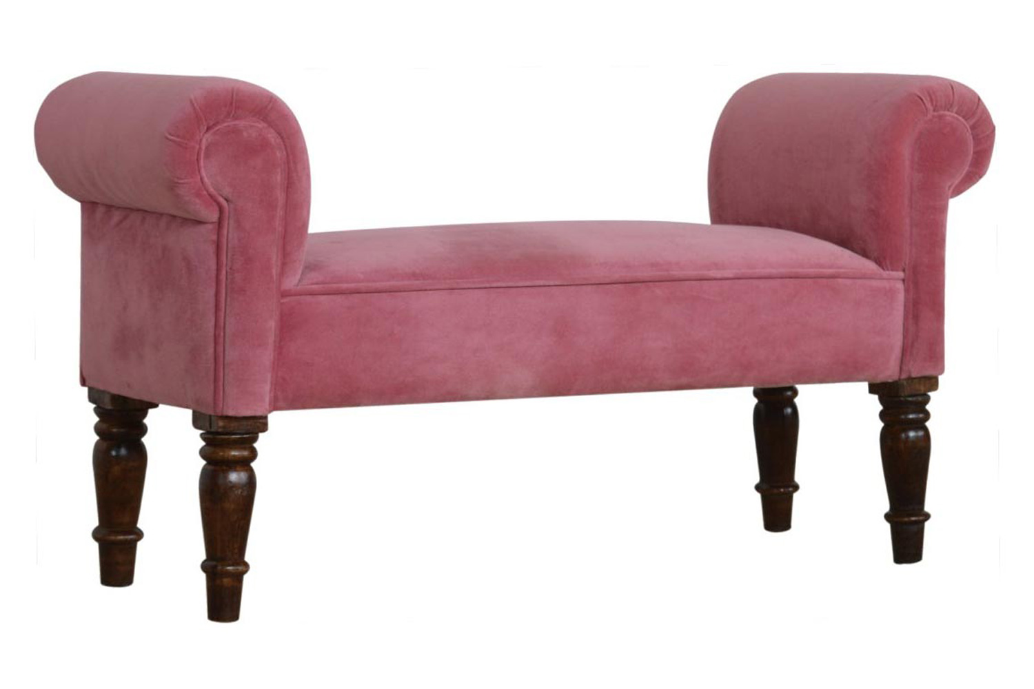 Artisan Bedroom Bench - Pink, Velvet