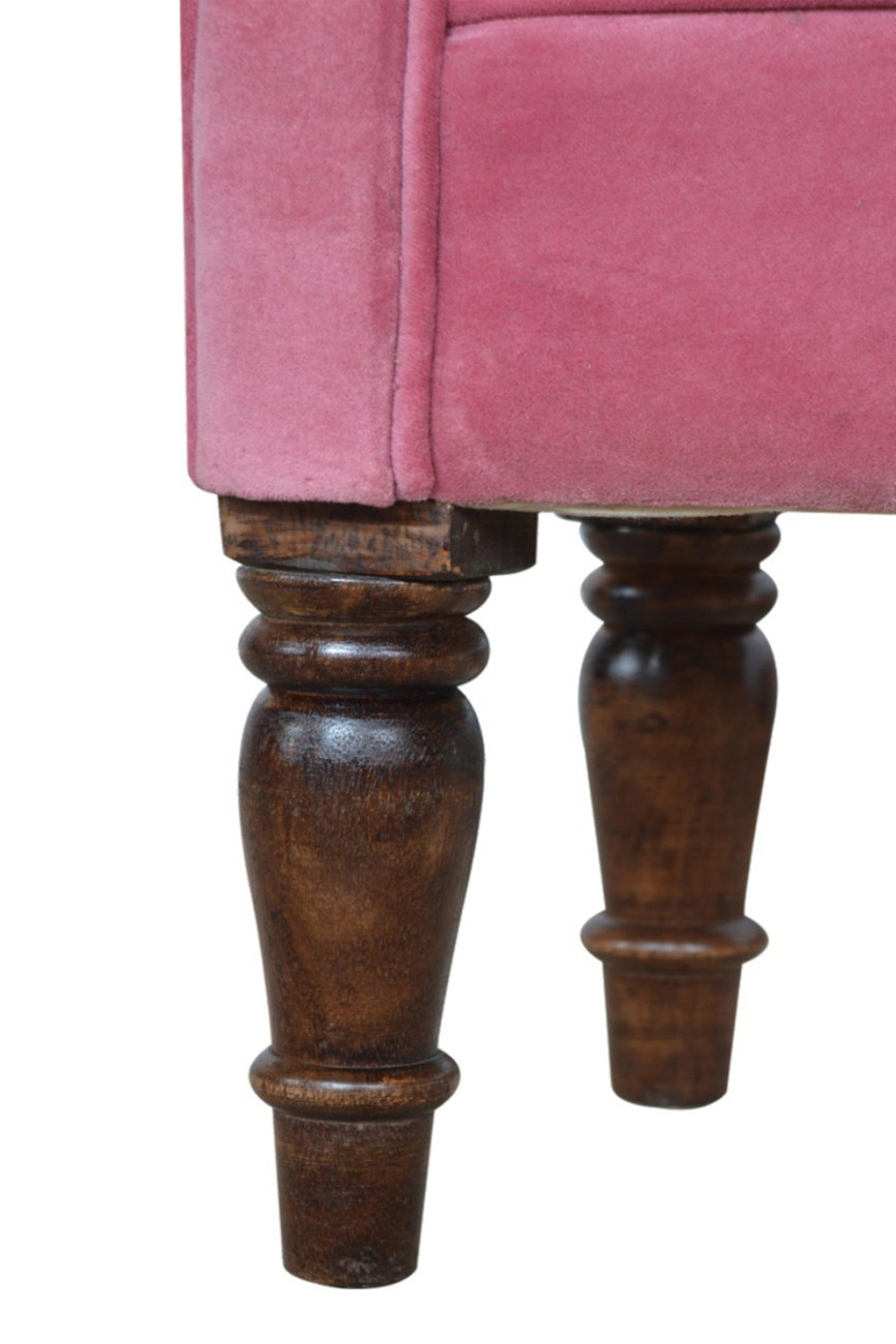 Artisan Bedroom Bench - Pink, Velvet