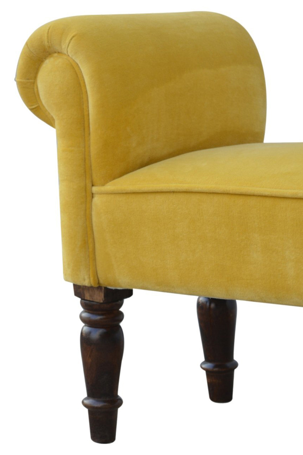 Artisan Bedroom Bench - Mustard, Velvet