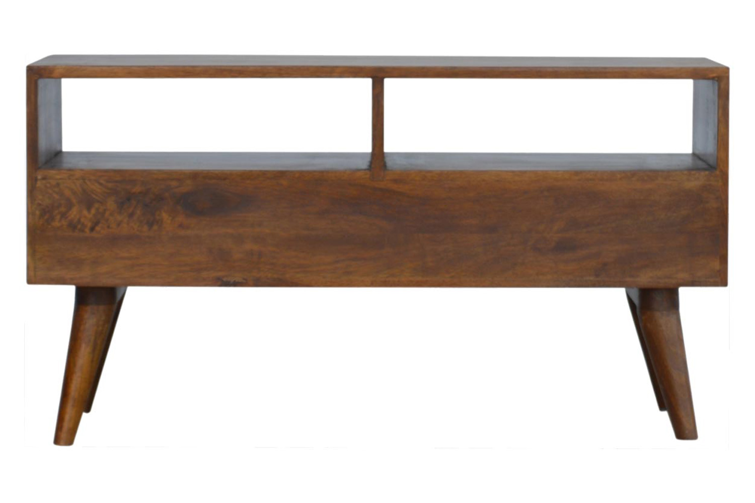 Artisan - Cube Carved TV Unit in Chestnut