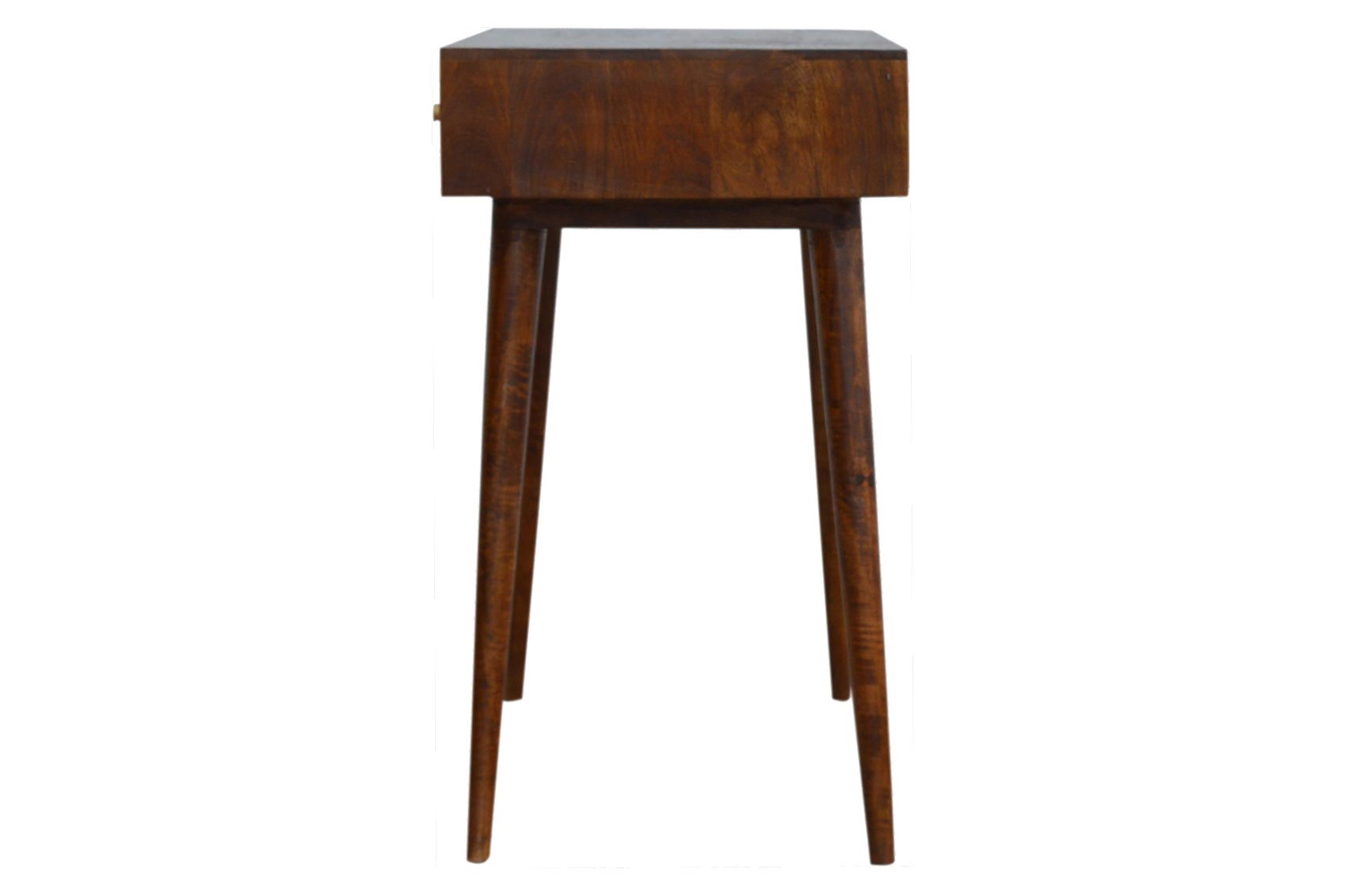 Artisan Diamond Carved Console Table - Chestnut