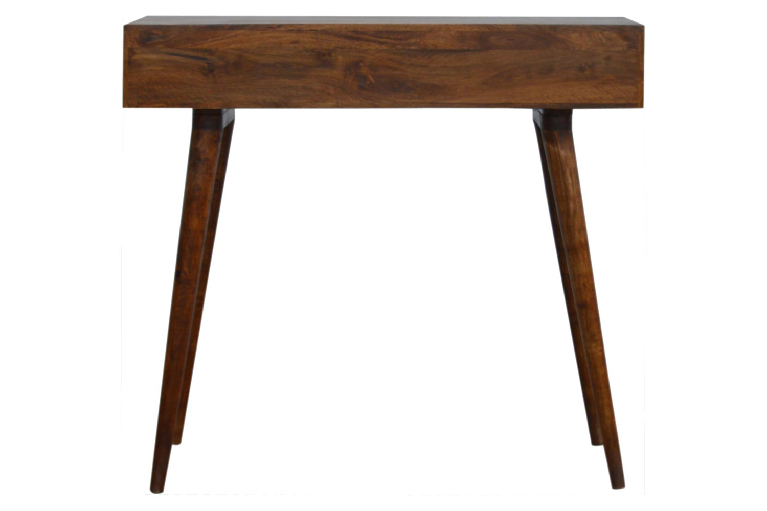Artisan Diamond Carved Console Table - Chestnut