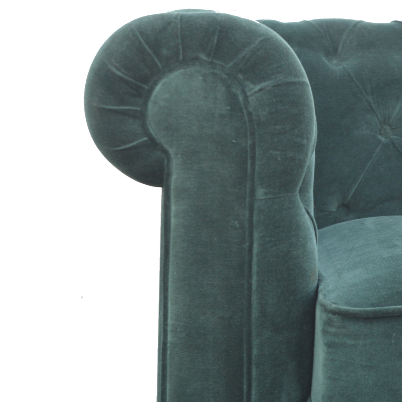 Artisan Chesterfield Sofa with 2 Seater - Emerald Green, Velvet