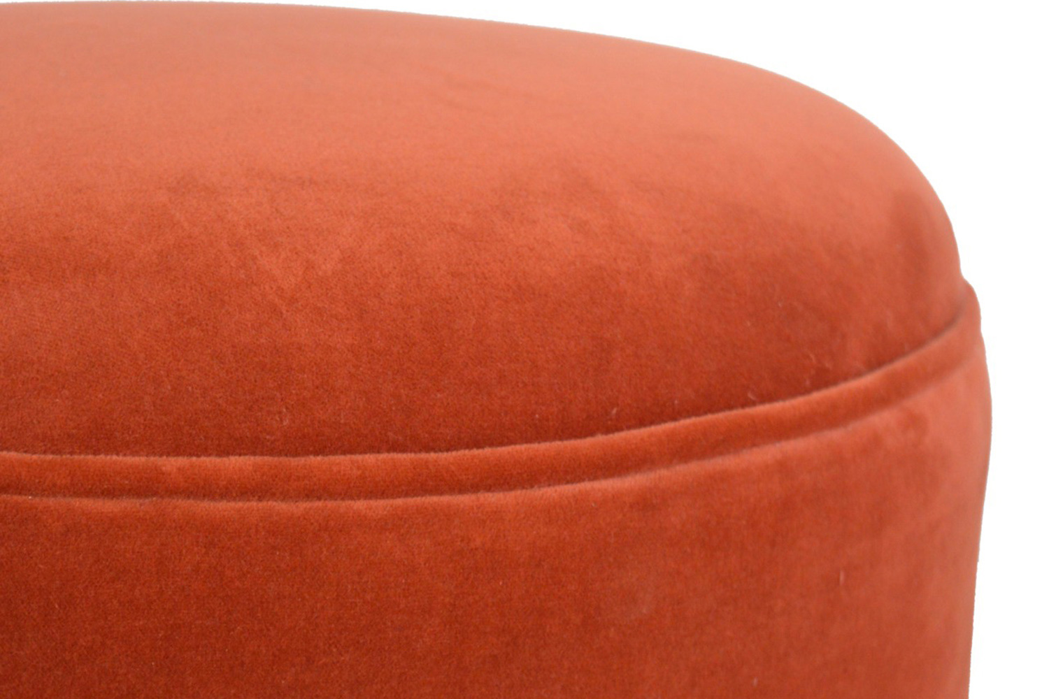 Artisan Nordic Style Footstool - Brick Red, Velvet