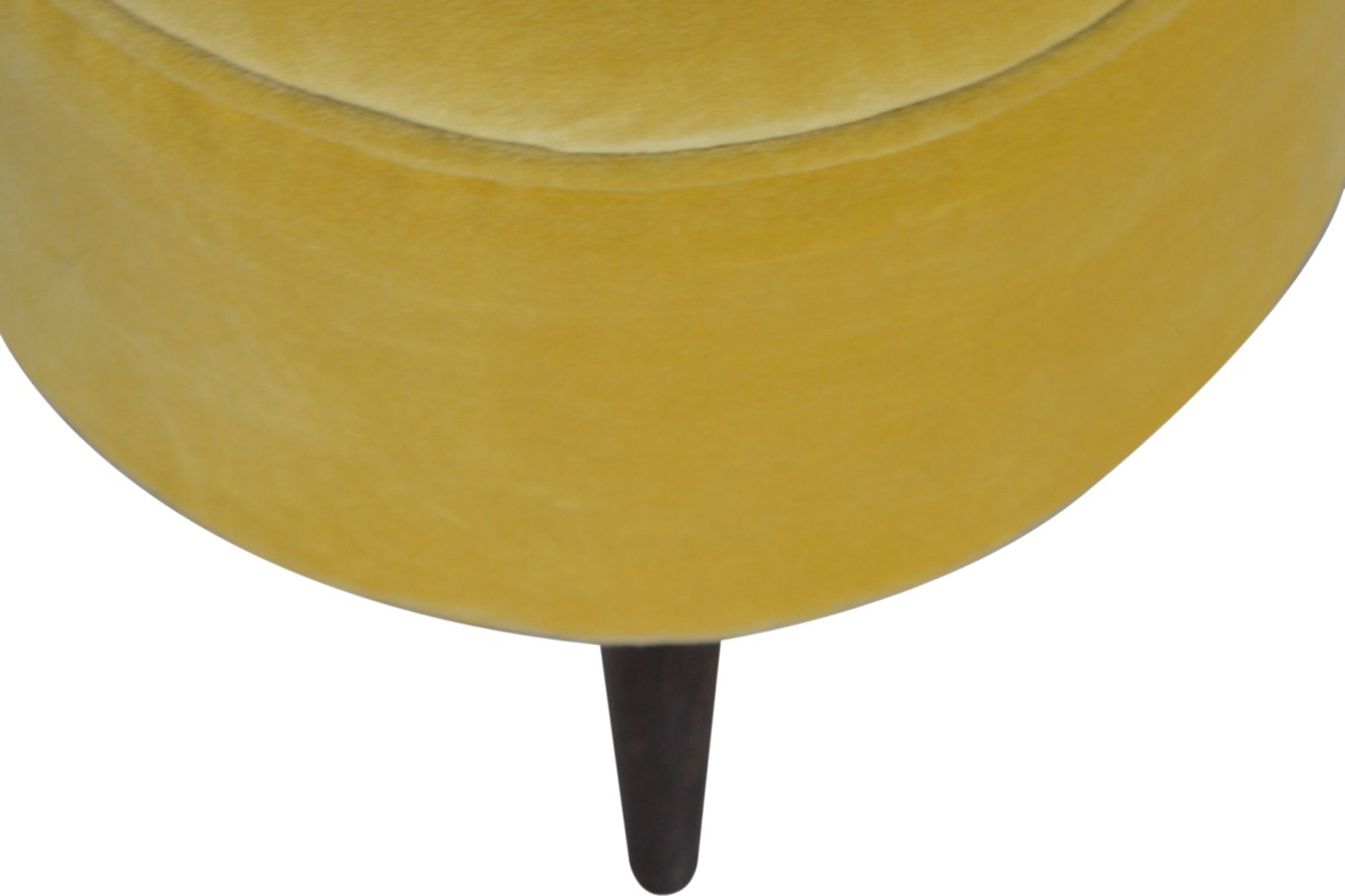 Artisan Nordic Style Footstool - Mustard, Velvet