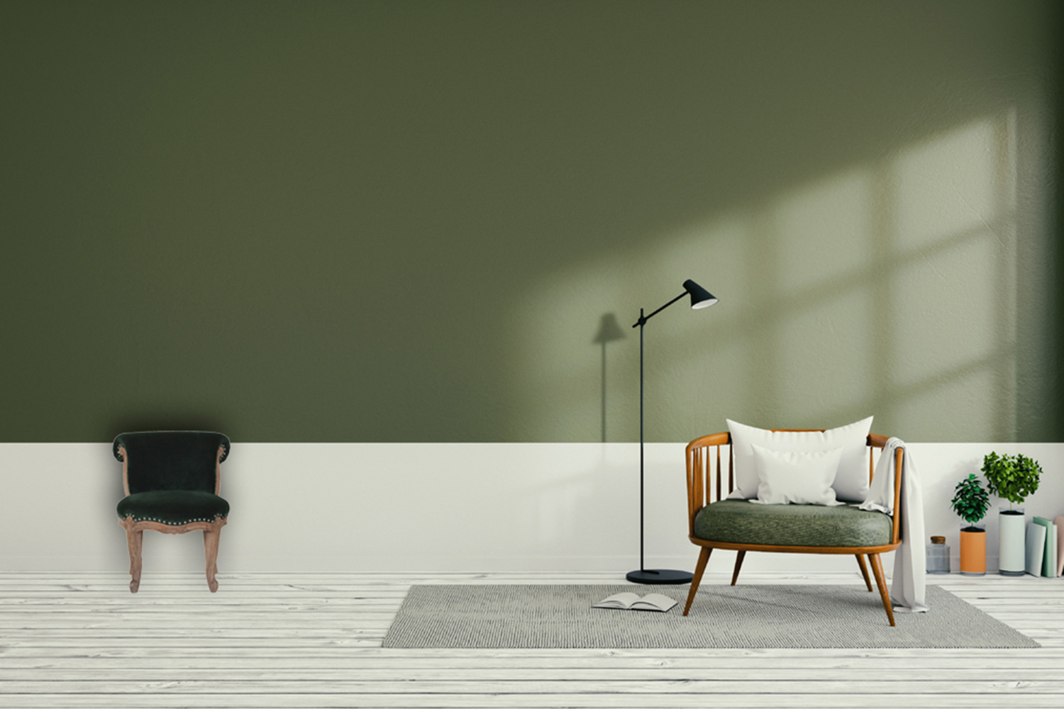 Artisan Studded Chair - Velvet, Emerald Green