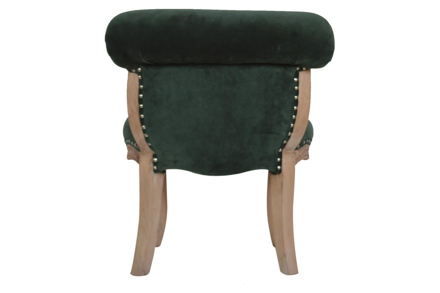 Artisan Studded Chair - Velvet, Emerald Green