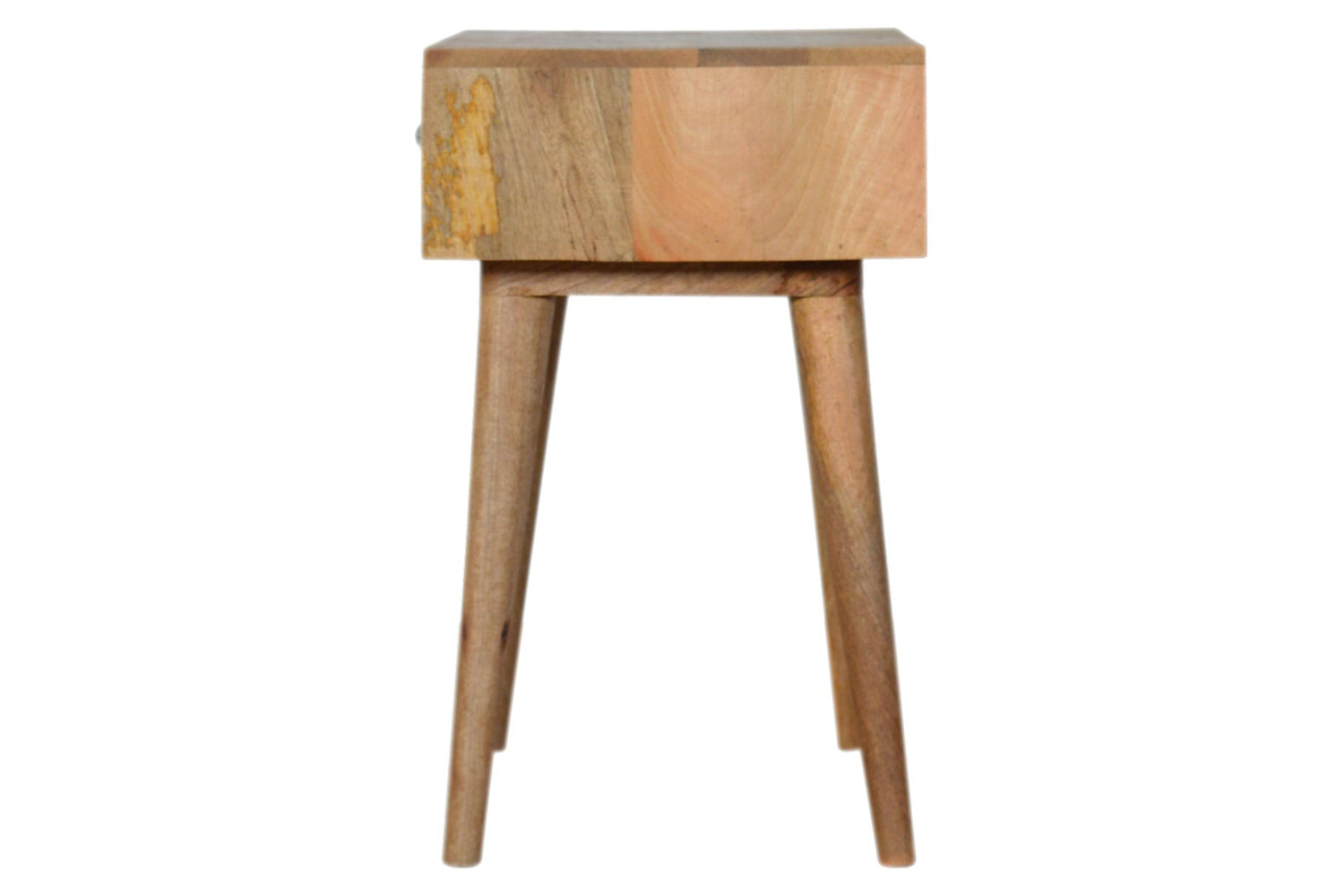 Artisan Bone Inlay Bedside with 1 Drawers - Oak-ish, Scandinavian
