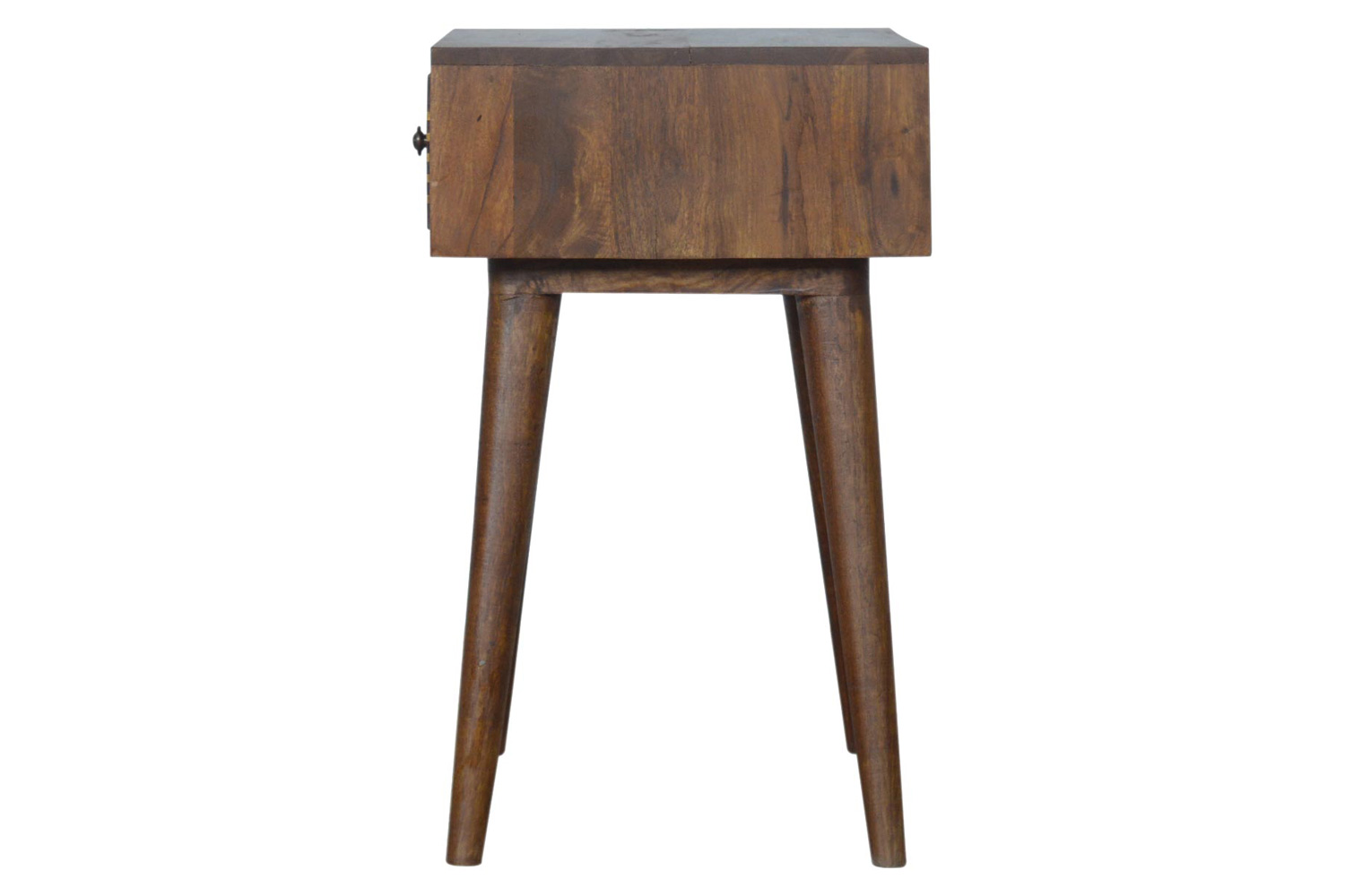 Artisan Brass Inlay Chevron Bedside
