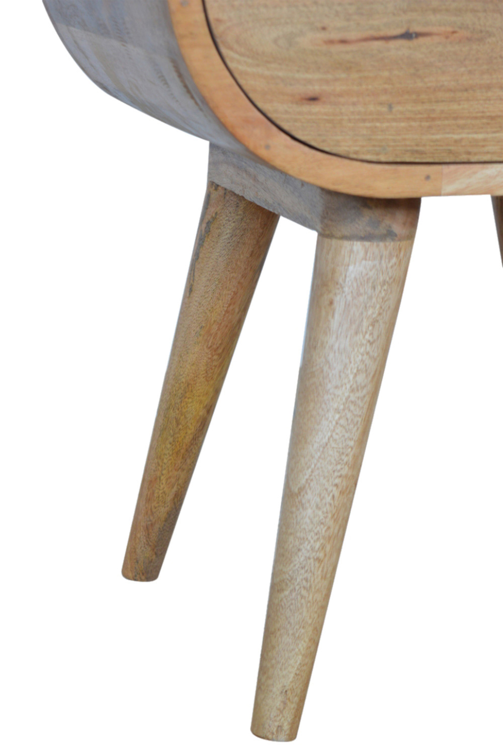 Artisan Circular Open Slot Bedside - Oak-ish