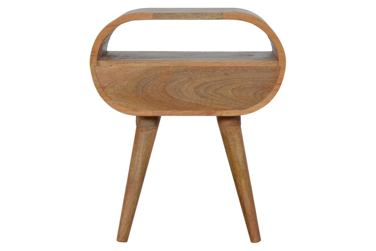 Artisan Circular Open Slot Bedside - Oak-ish