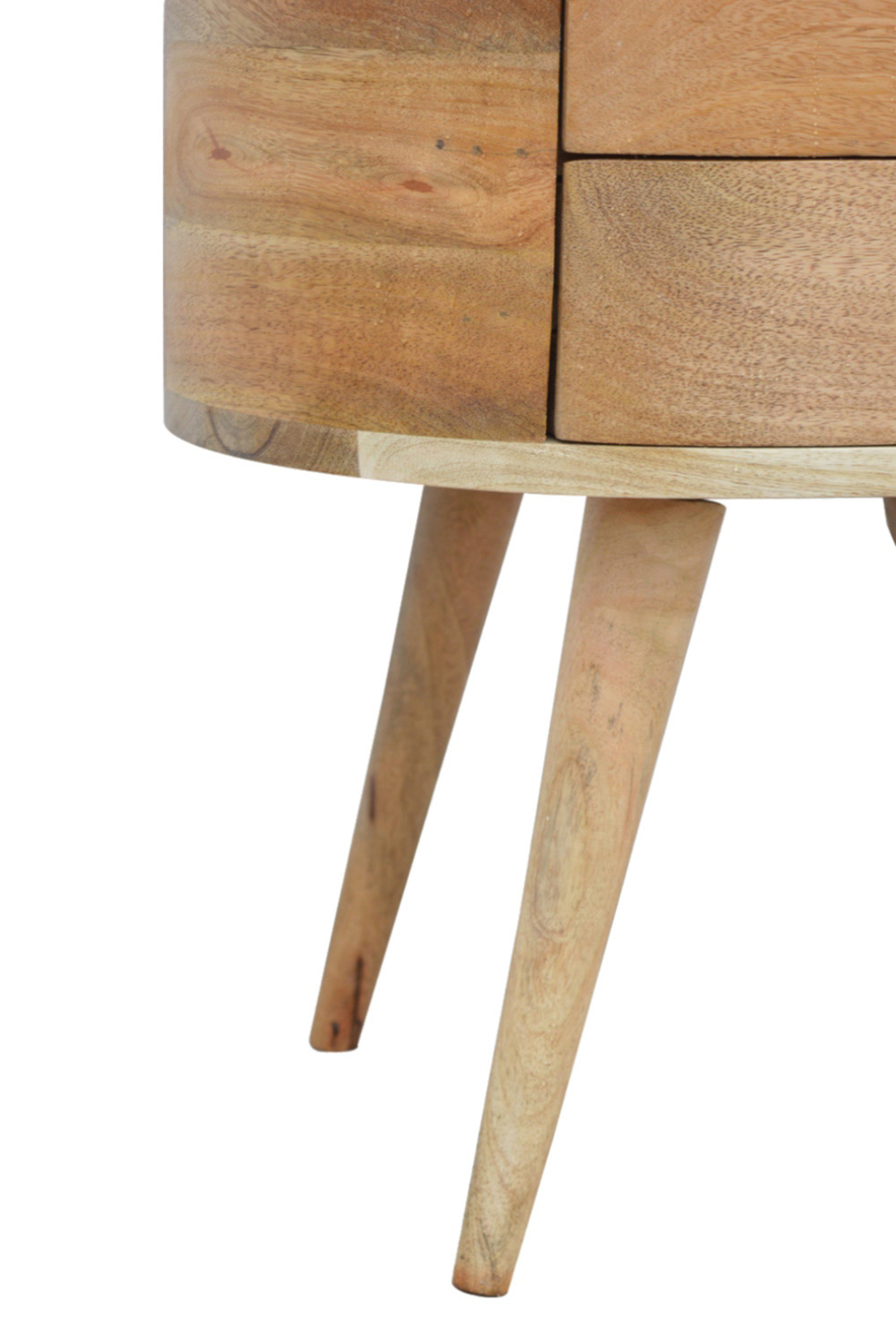 Artisan Rounded Bedside Table Bedside w/o Reading Light - Oak-ish