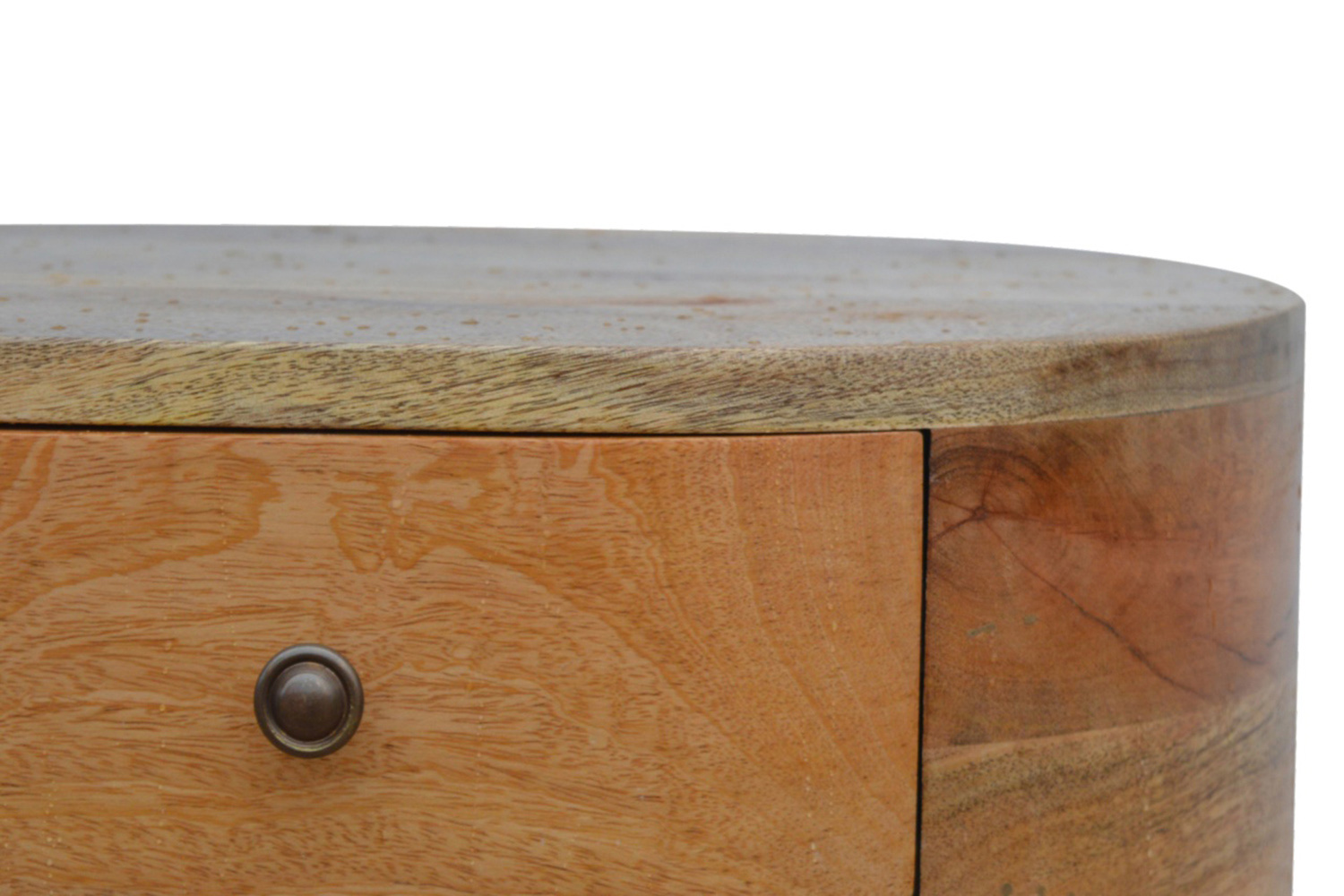 Artisan Rounded Bedside Table Bedside w/o Reading Light - Oak-ish