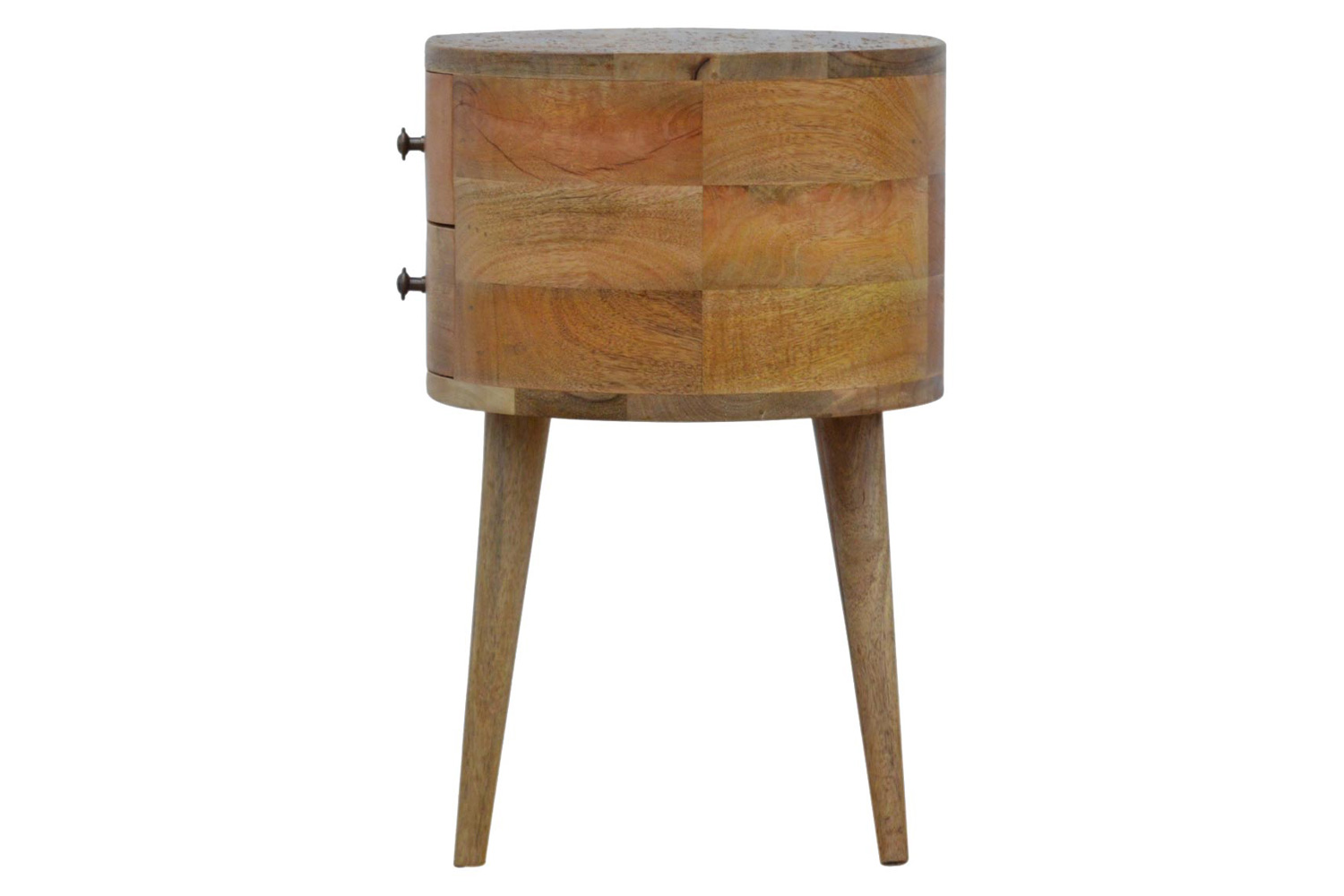 Artisan Rounded Bedside Table Bedside w/o Reading Light - Oak-ish