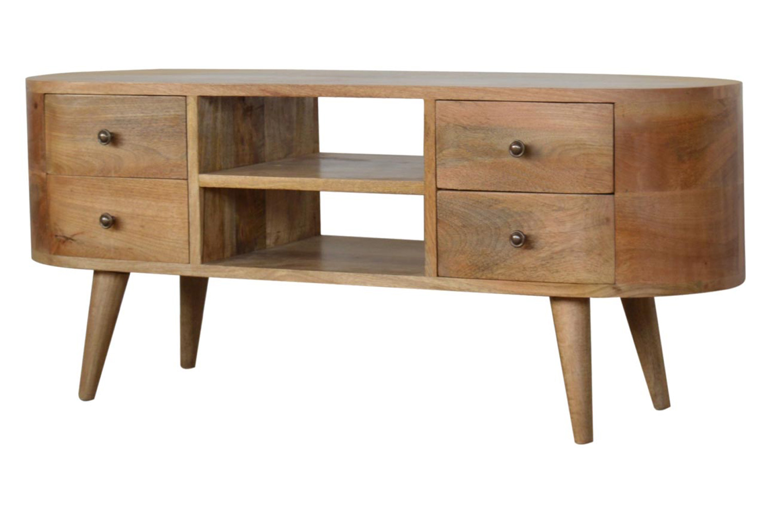 Artisan Rounded Entertainment Unit - Oak-ish