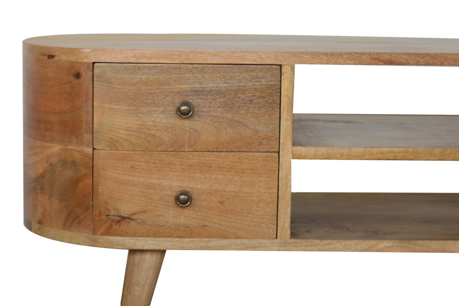 Artisan Rounded Entertainment Unit - Oak-ish