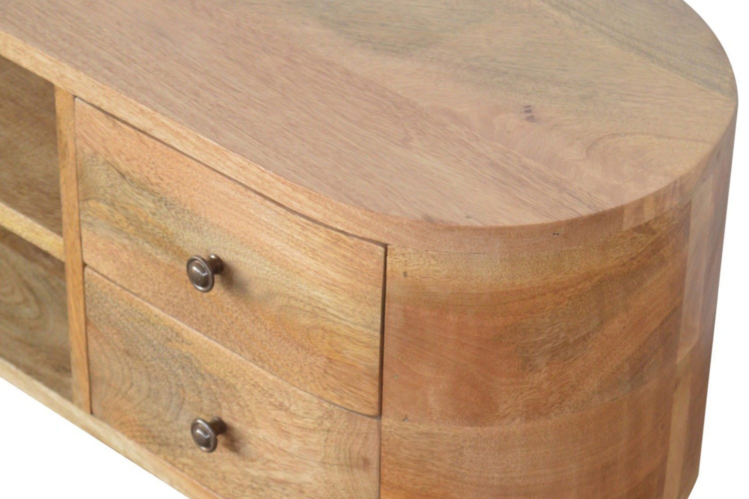 Artisan Rounded Entertainment Unit - Oak-ish