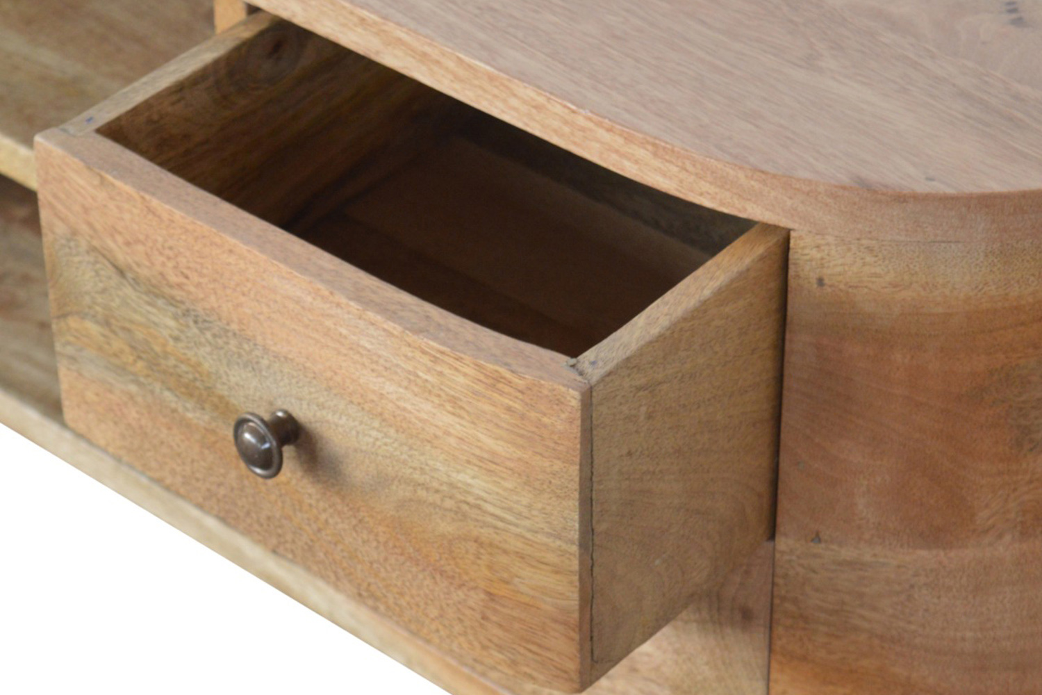 Artisan Rounded Entertainment Unit - Oak-ish