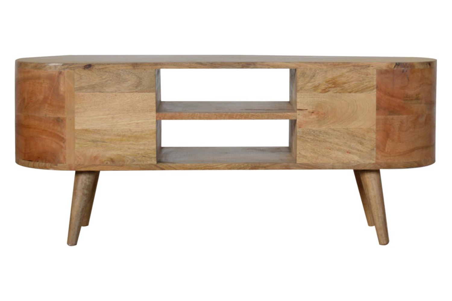 Artisan Rounded Entertainment Unit - Oak-ish