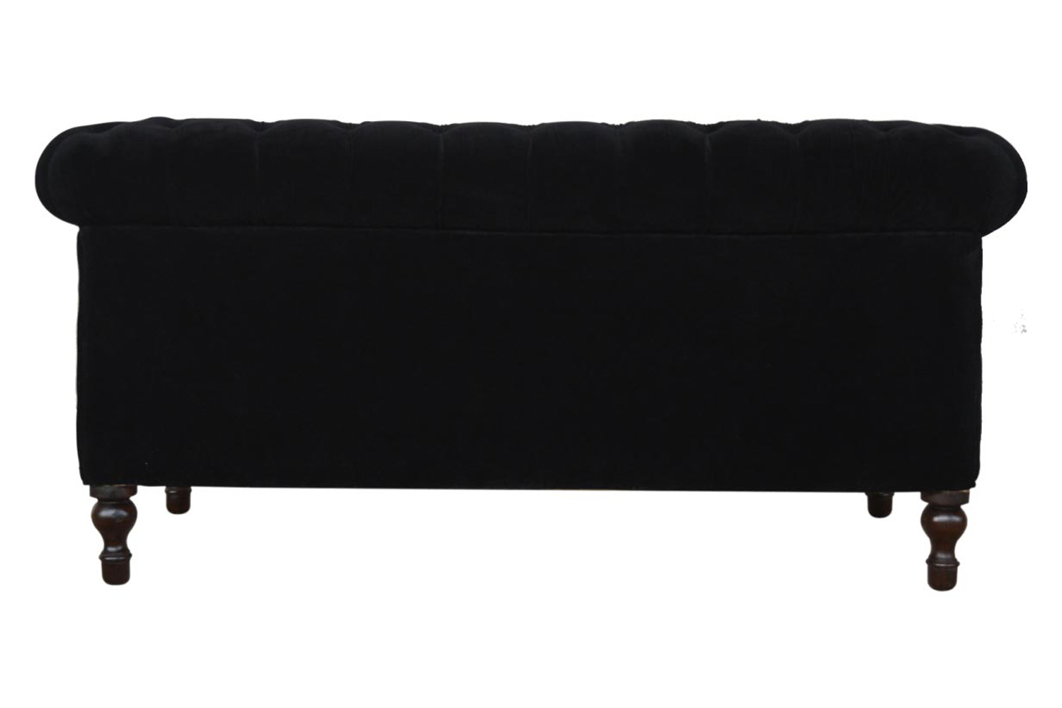 Artisan Chesterfield Sofa with 2 Seater - Black, Velvet