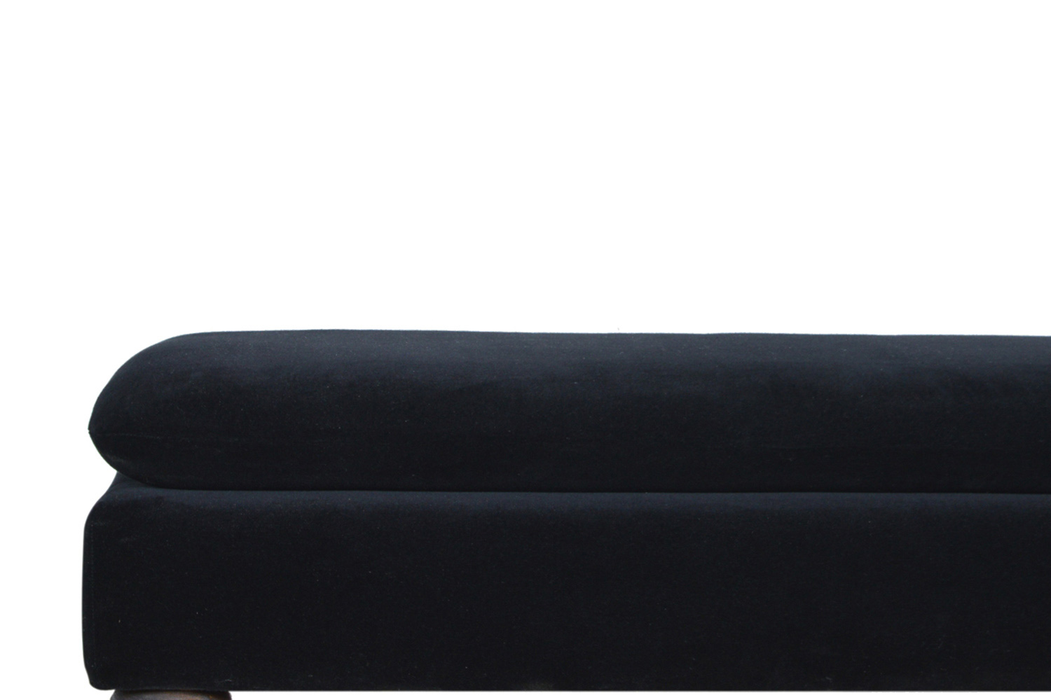 Artisan Bench with Castor Legs - Black, Velvet