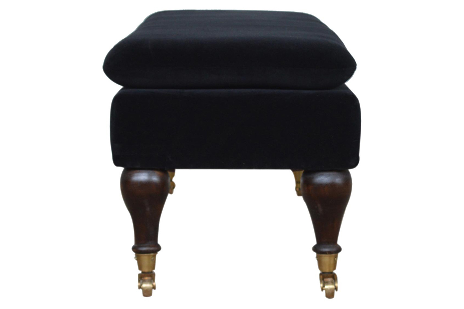 Artisan Bench with Castor Legs - Black, Velvet