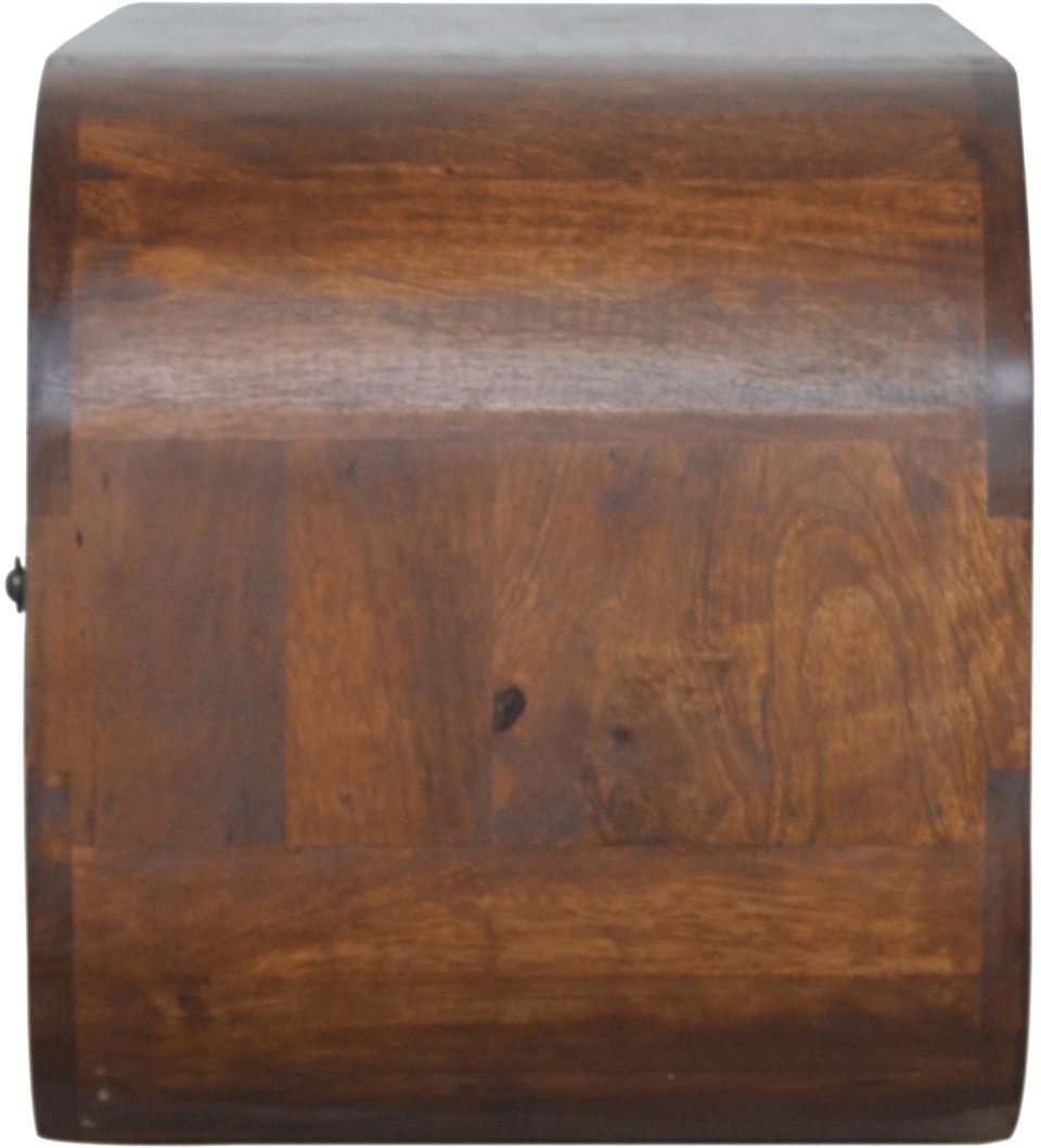 Artisan - Chestnut Curved Edge Media Unit With 2 Drawers