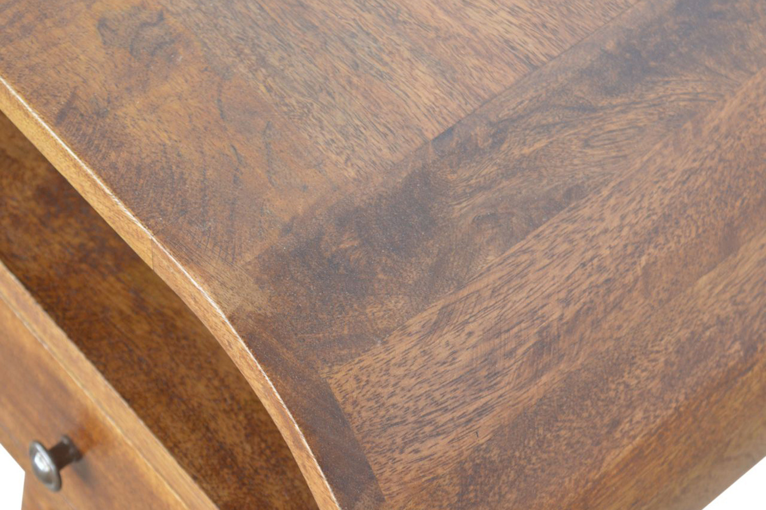 Artisan Circular Open Slot Bedside - Chestnut