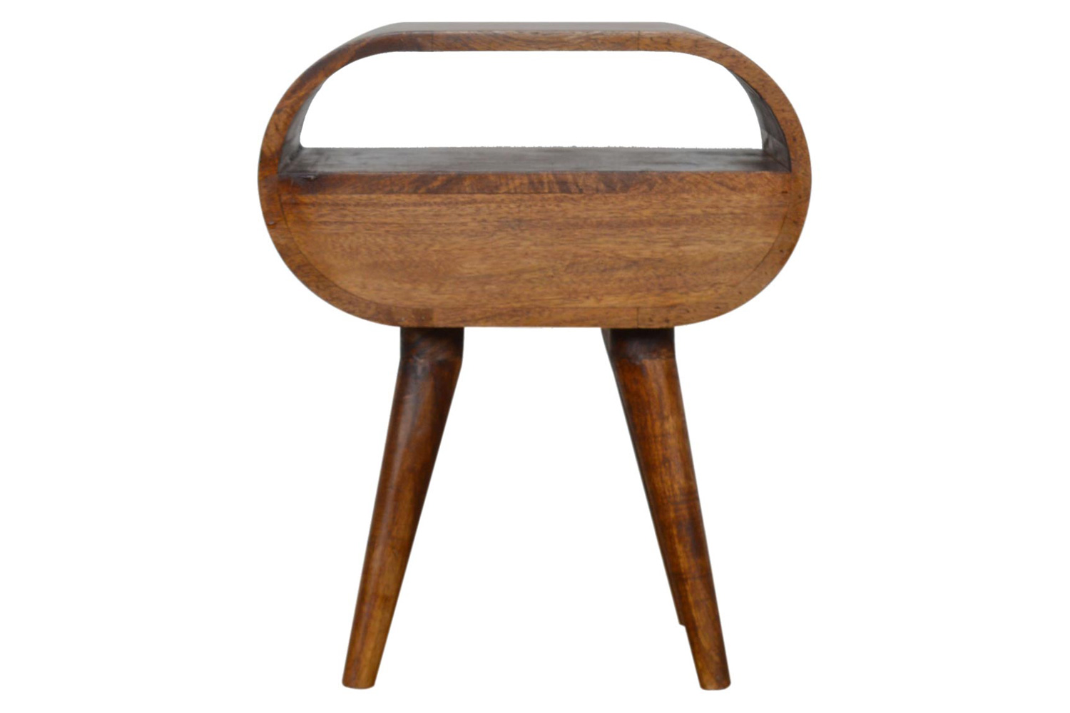Artisan Circular Open Slot Bedside - Chestnut
