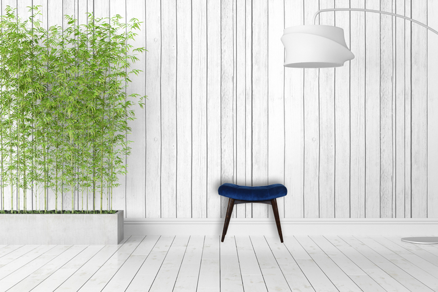 Artisan Curved Bench - Royal Blue, Velvet