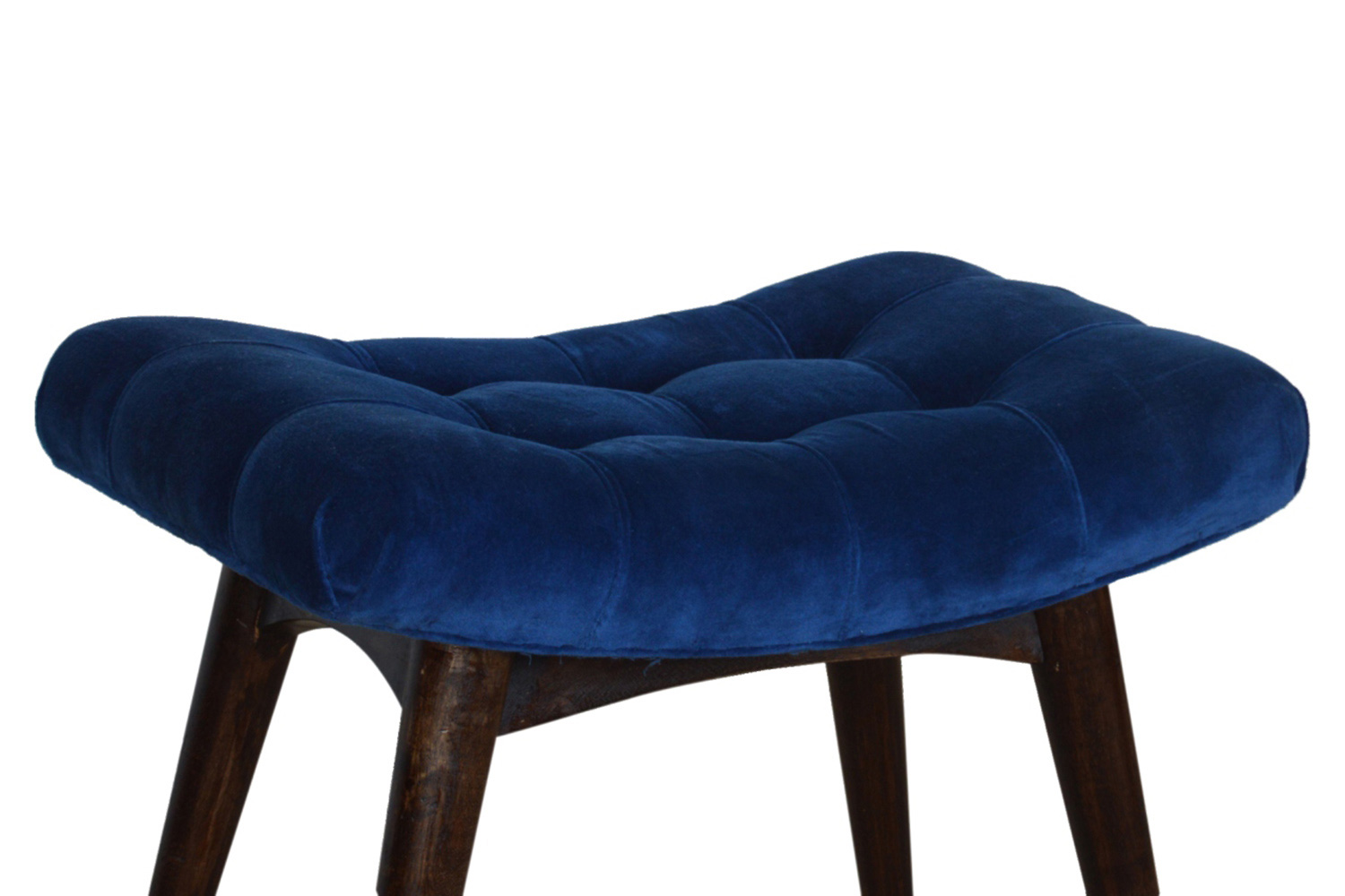 Artisan Curved Bench - Royal Blue, Velvet