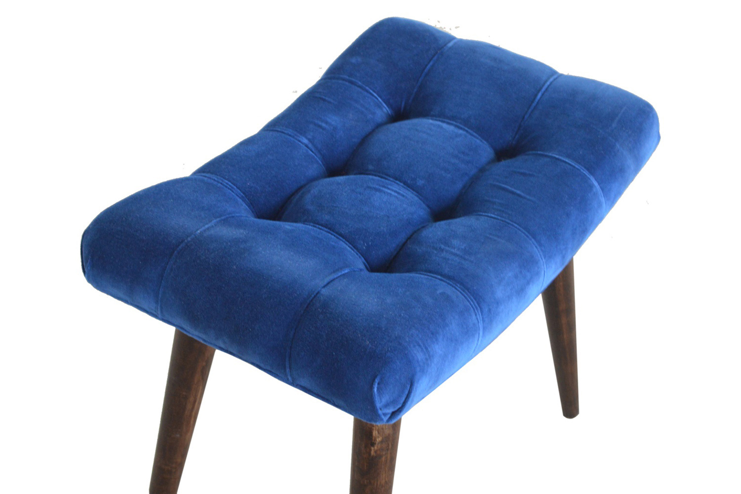 Artisan Curved Bench - Royal Blue, Velvet