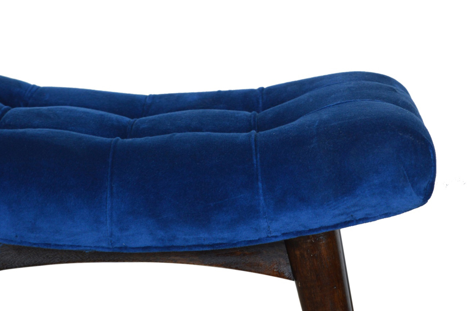 Artisan Curved Bench - Royal Blue, Velvet