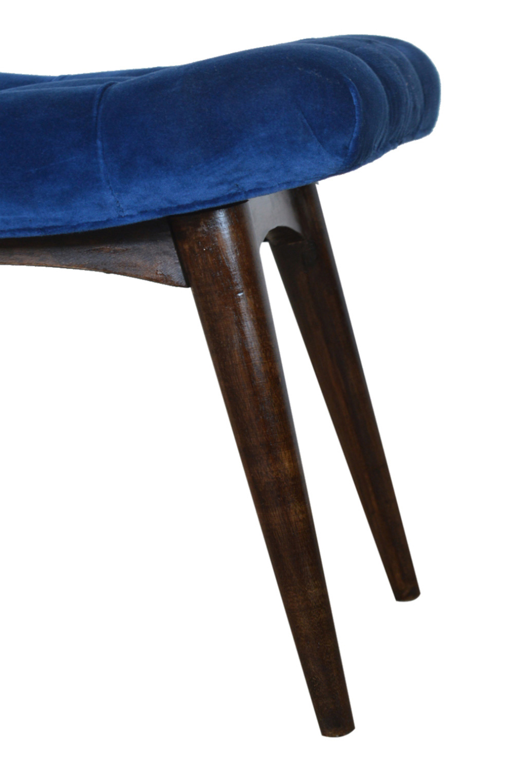 Artisan Curved Bench - Royal Blue, Velvet